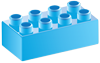 light-blue building block